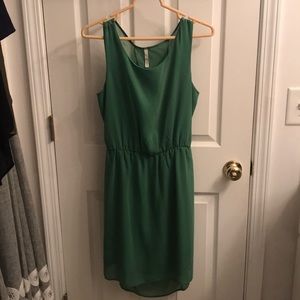 Green Open Back Summer Dress